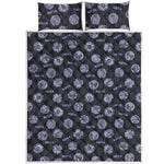 Maya Symbol Pattern Print Quilt Bed Set