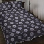 Maya Symbol Pattern Print Quilt Bed Set