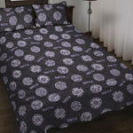 Maya Symbol Pattern Print Quilt Bed Set