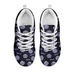 Maya Symbol Pattern Print White Sneakers