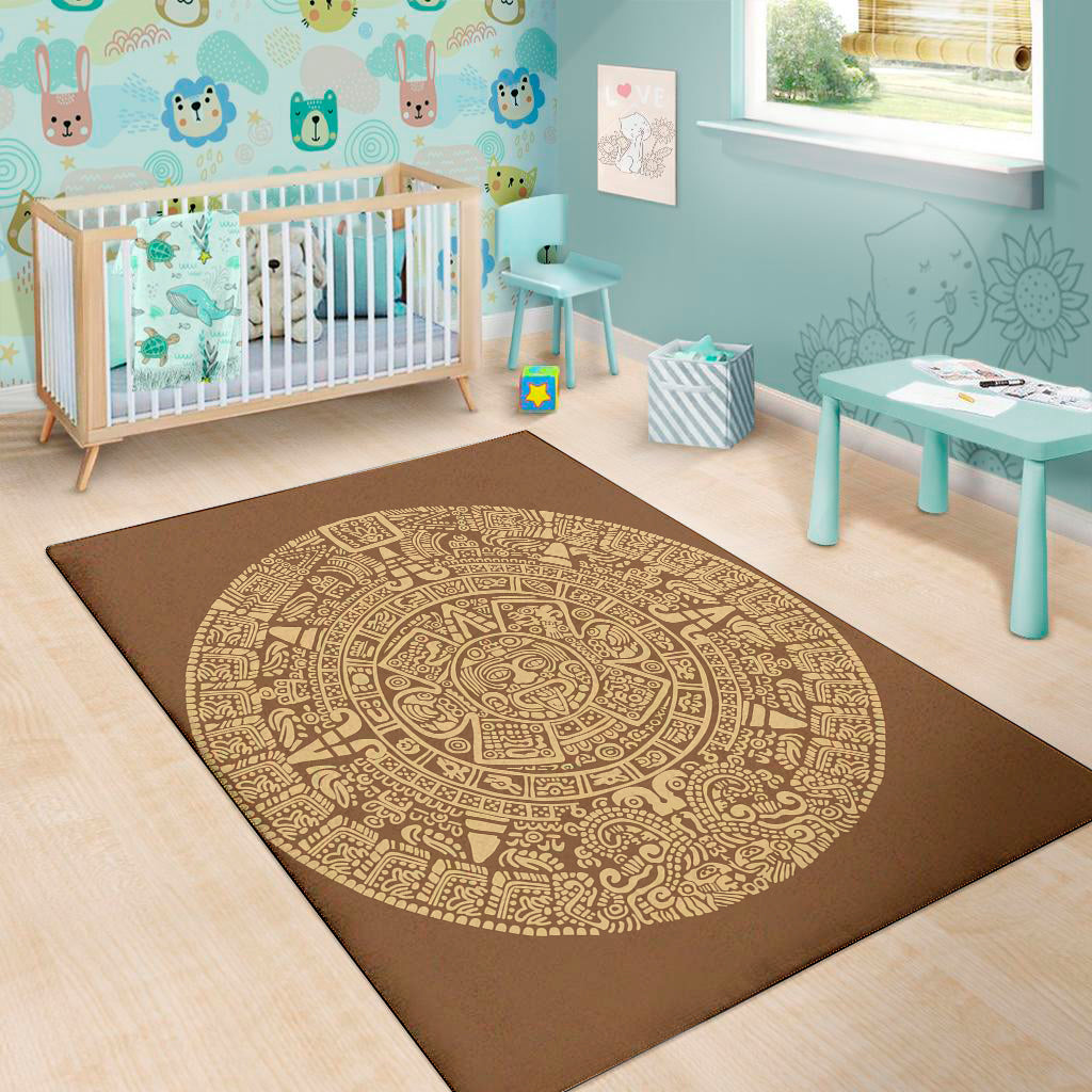 Mayan Calendar Print Area Rug