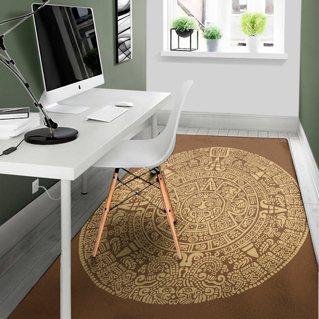 Mayan Calendar Print Area Rug