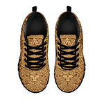 Mayan Calendar Print Black Sneakers