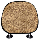 Mayan Calendar Print Car Headrest Covers