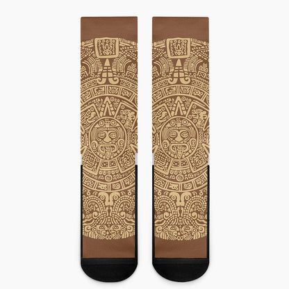 Mayan Calendar Print Crew Socks