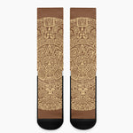 Mayan Calendar Print Crew Socks