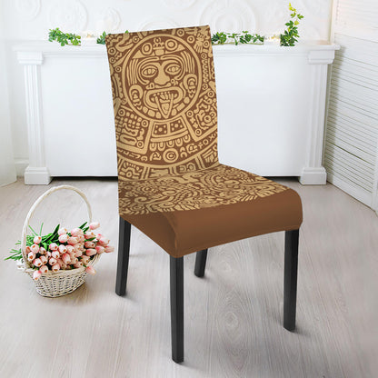 Mayan Calendar Print Dining Chair Slipcover