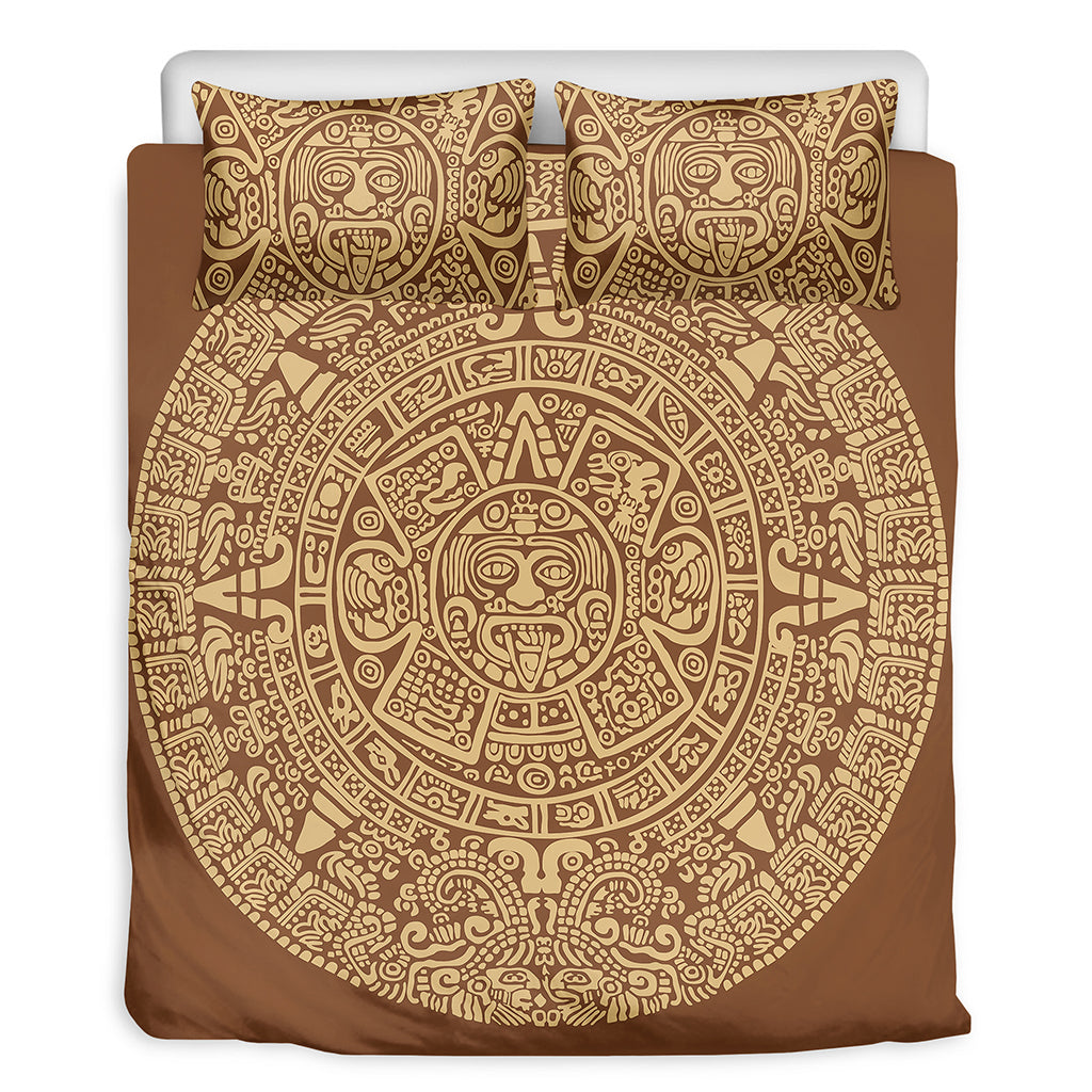 Mayan Calendar Print Duvet Cover Bedding Set