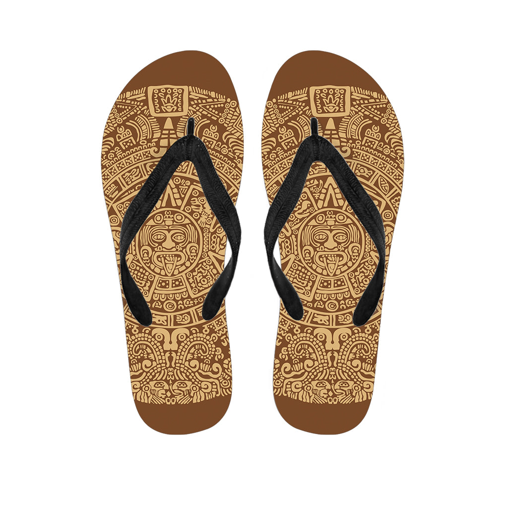 Mayan Calendar Print Flip Flops