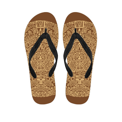 Mayan Calendar Print Flip Flops