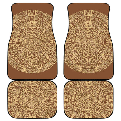 Mayan Calendar Print Front and Back Car Floor Mats