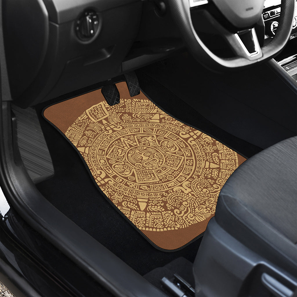 Mayan Calendar Print Front and Back Car Floor Mats