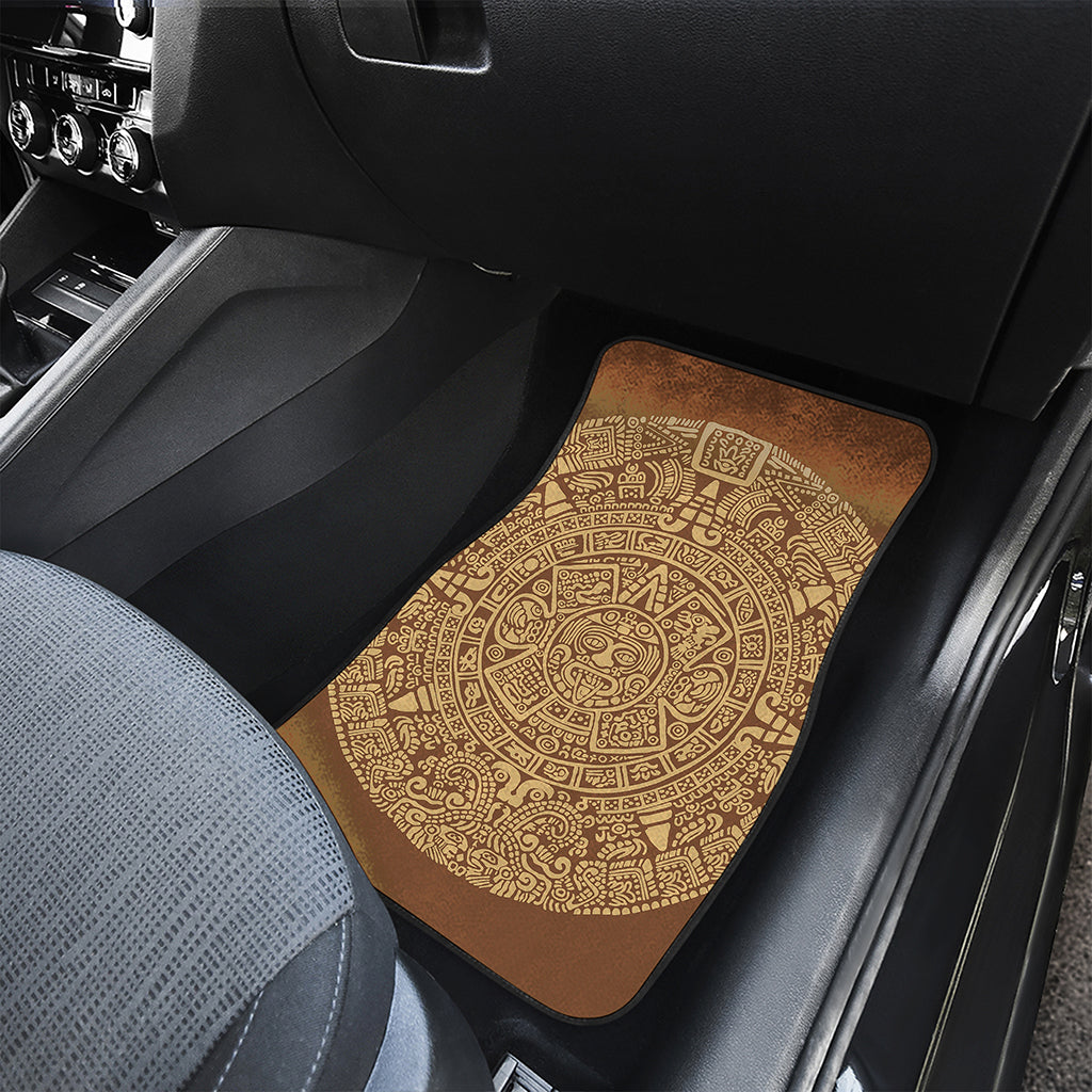 Mayan Calendar Print Front and Back Car Floor Mats