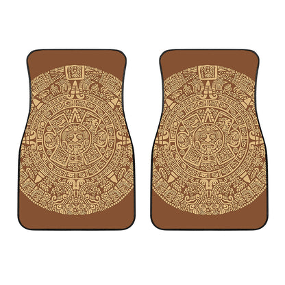 Mayan Calendar Print Front Car Floor Mats