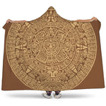Mayan Calendar Print Hooded Blanket