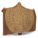 Mayan Calendar Print Hooded Blanket