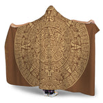 Mayan Calendar Print Hooded Blanket