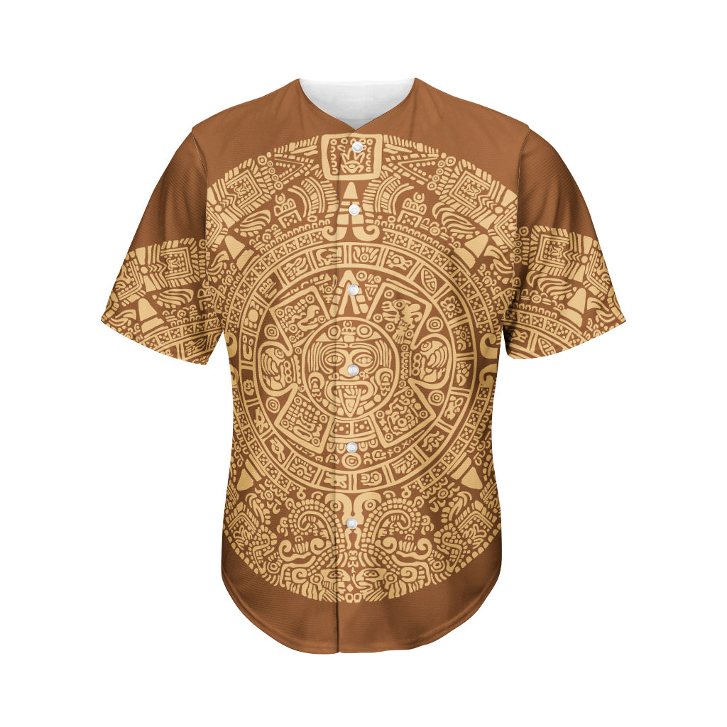 Mayan Calendar Print Men's Baseball Jersey