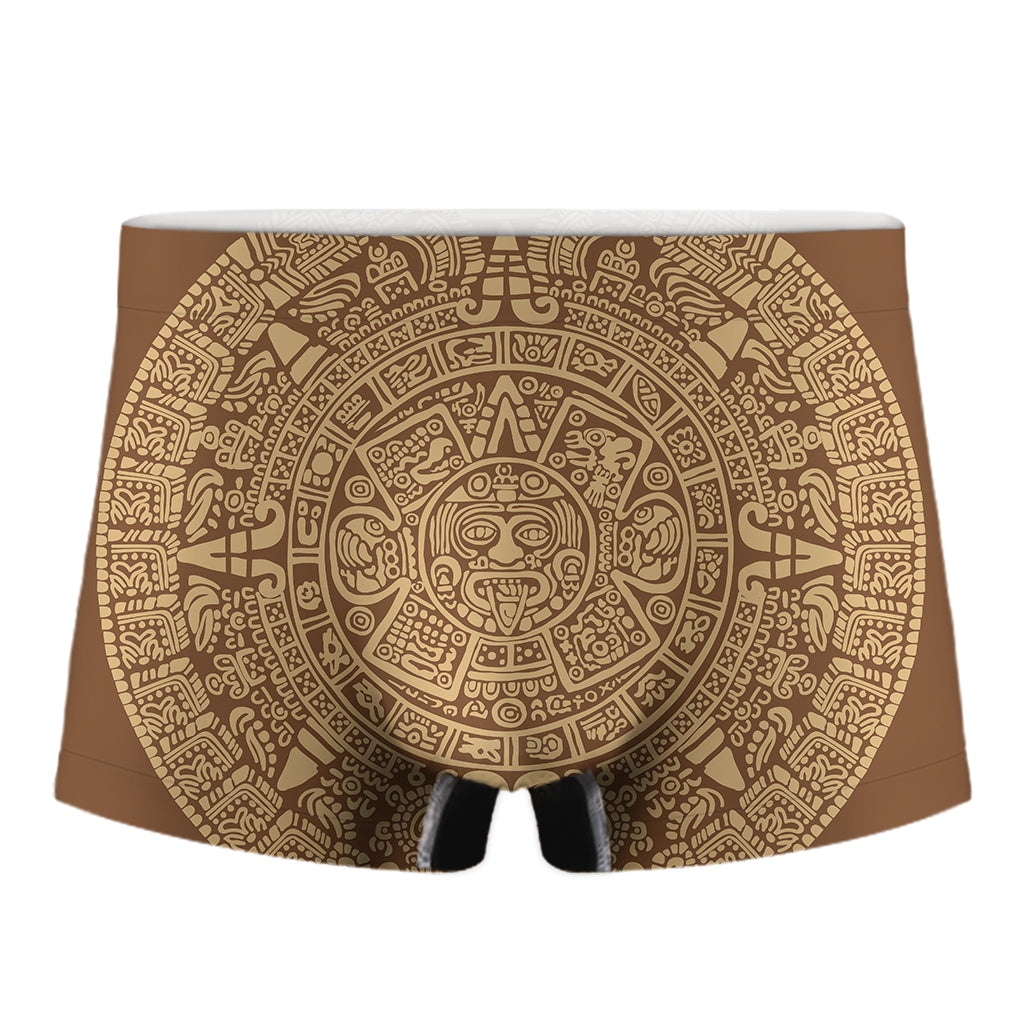 Mayan Calendar Print Men's Boxer Briefs