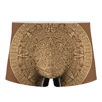 Mayan Calendar Print Men's Boxer Briefs