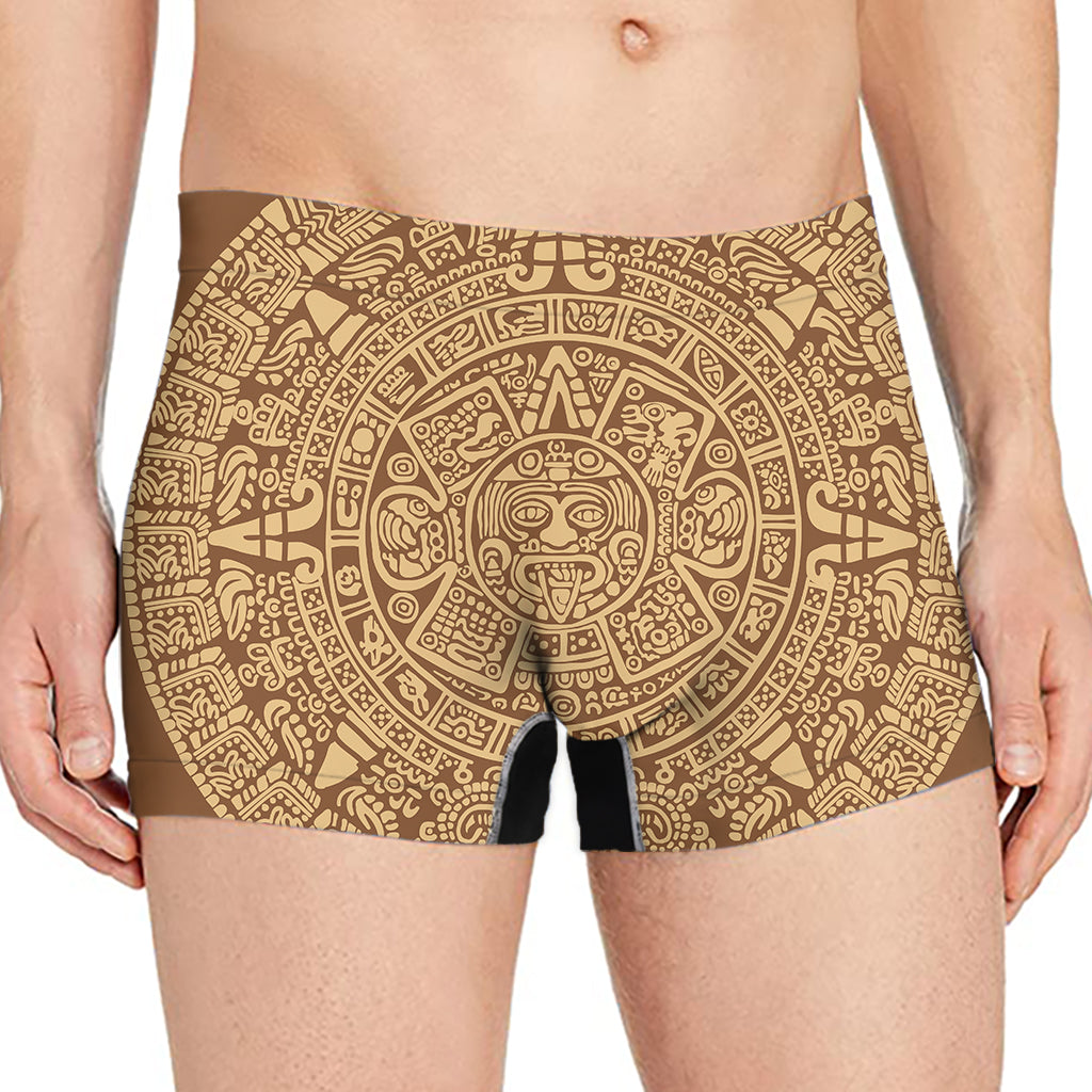 Mayan Calendar Print Men's Boxer Briefs