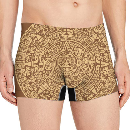 Mayan Calendar Print Men's Boxer Briefs