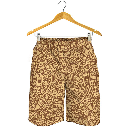 Mayan Calendar Print Men's Shorts