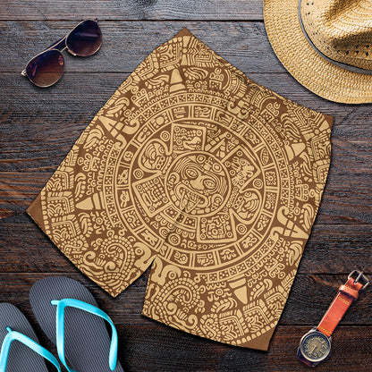 Mayan Calendar Print Men's Shorts