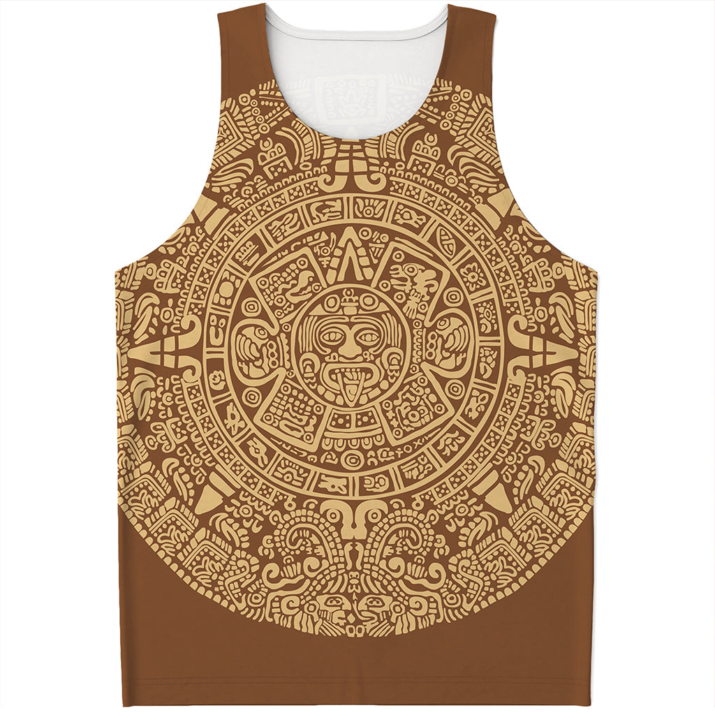 Mayan Calendar Print Men's Tank Top