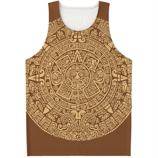 Mayan Calendar Print Men's Tank Top