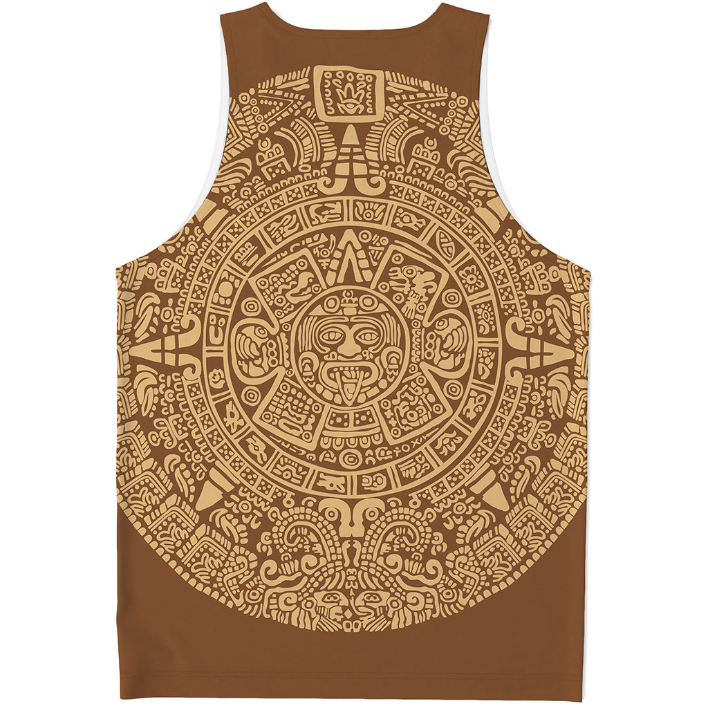 Mayan Calendar Print Men's Tank Top
