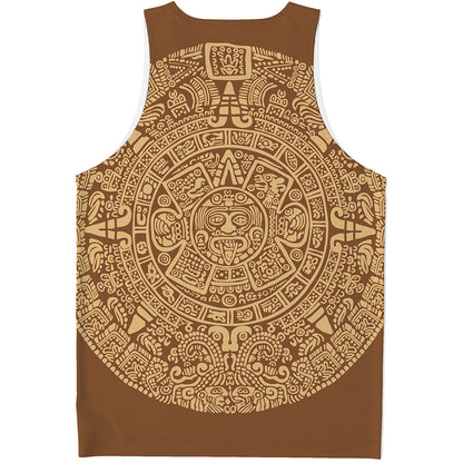 Mayan Calendar Print Men's Tank Top