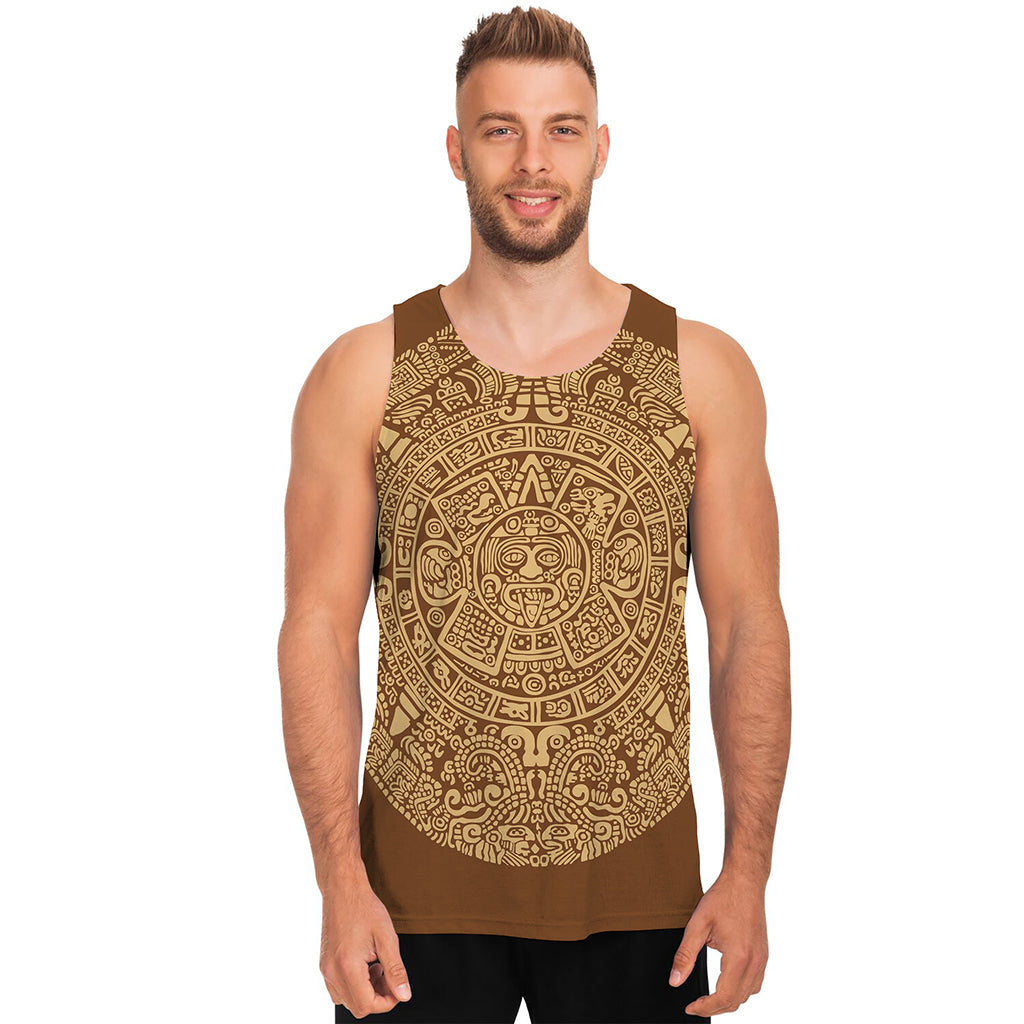 Mayan Calendar Print Men's Tank Top