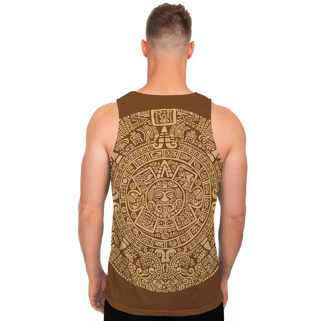 Mayan Calendar Print Men's Tank Top