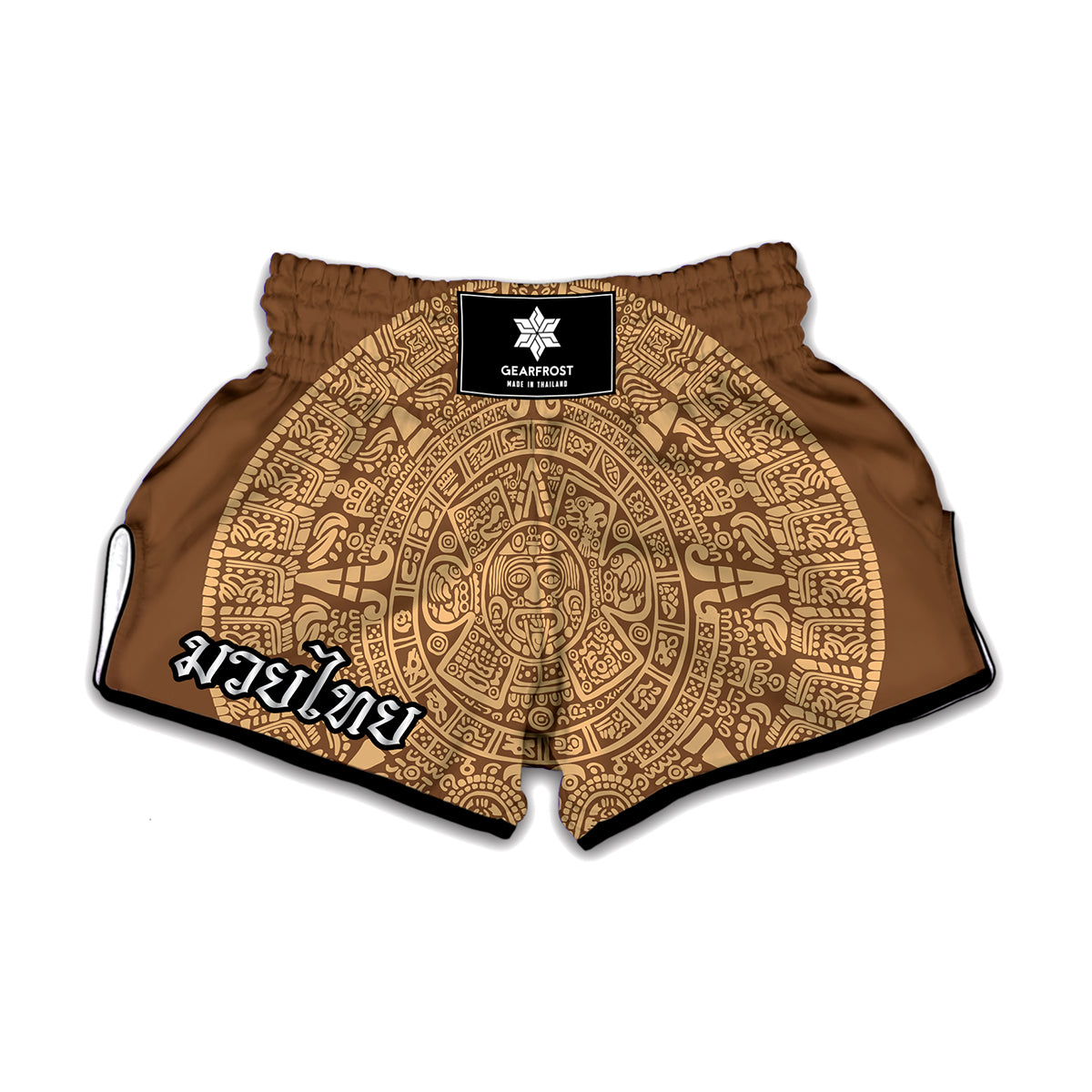 Mayan Calendar Print Muay Thai Boxing Shorts