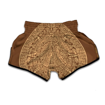 Mayan Calendar Print Muay Thai Boxing Shorts
