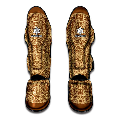 Mayan Calendar Print Muay Thai Shin Guard