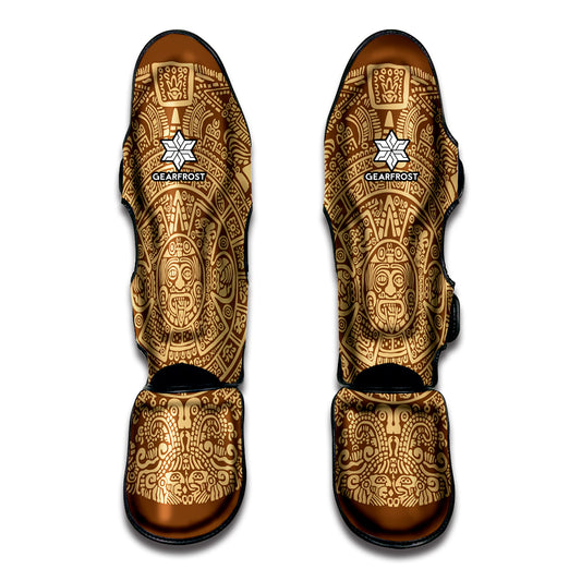 Mayan Calendar Print Muay Thai Shin Guard