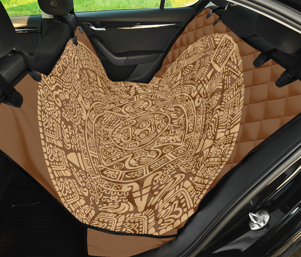 Mayan Calendar Print Pet Car Back Seat Cover