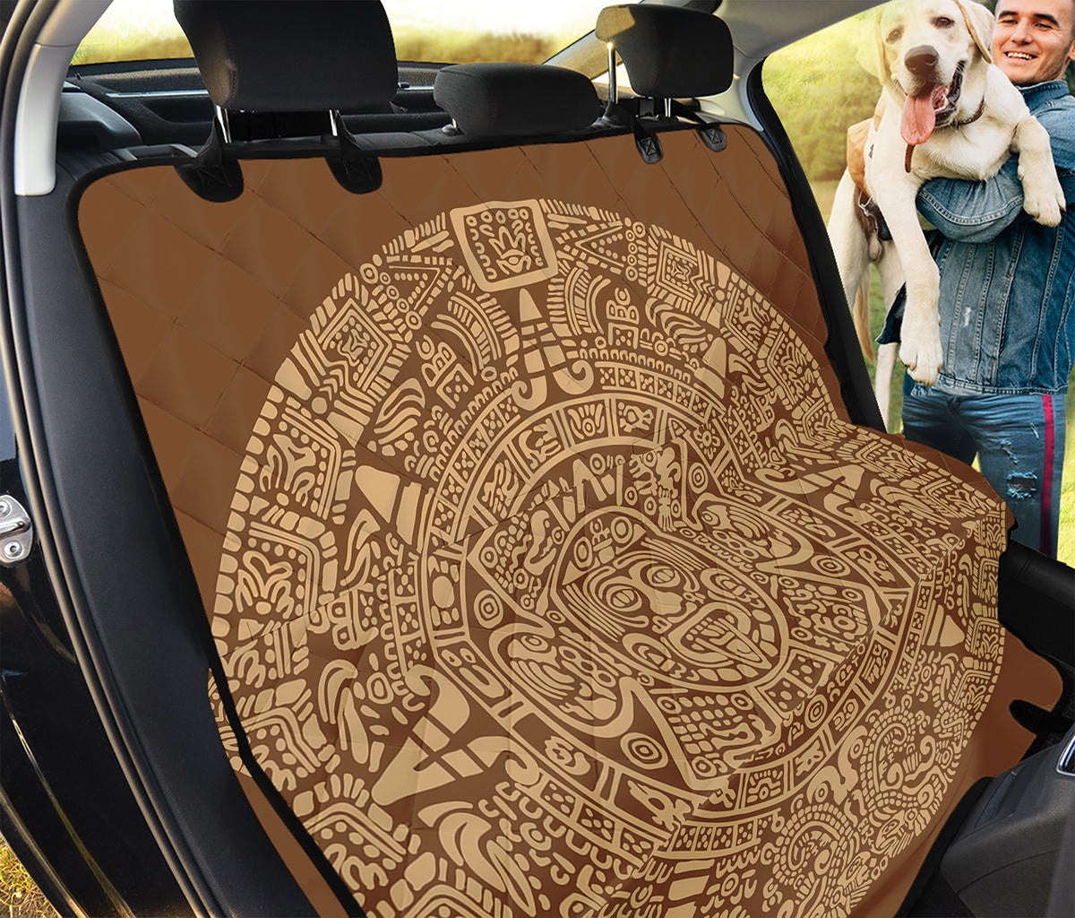 Mayan Calendar Print Pet Car Back Seat Cover