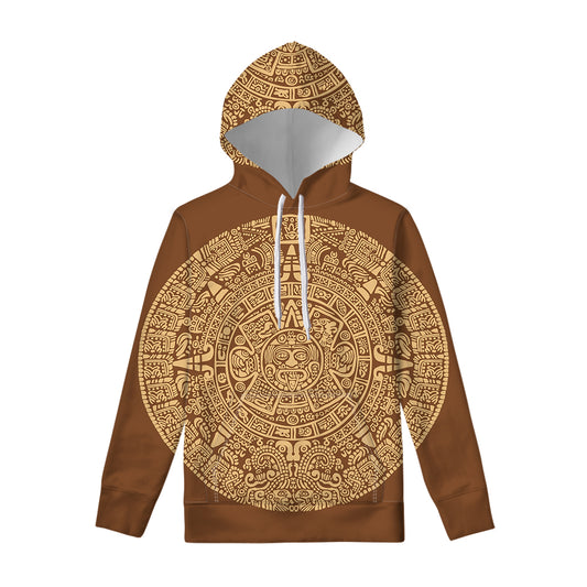 Mayan Calendar Print Pullover Hoodie