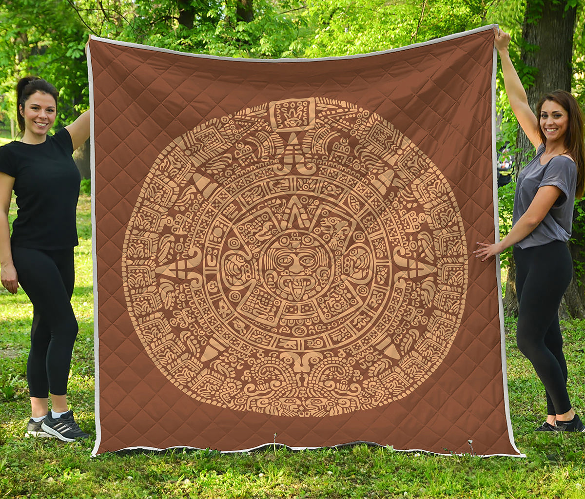Mayan Calendar Print Quilt