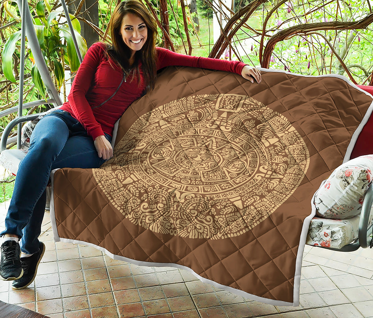 Mayan Calendar Print Quilt