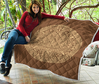 Mayan Calendar Print Quilt