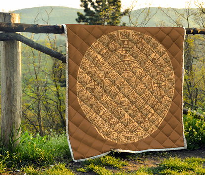 Mayan Calendar Print Quilt
