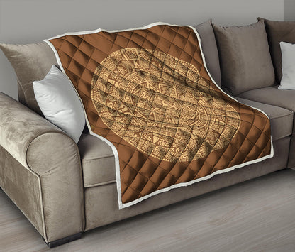 Mayan Calendar Print Quilt