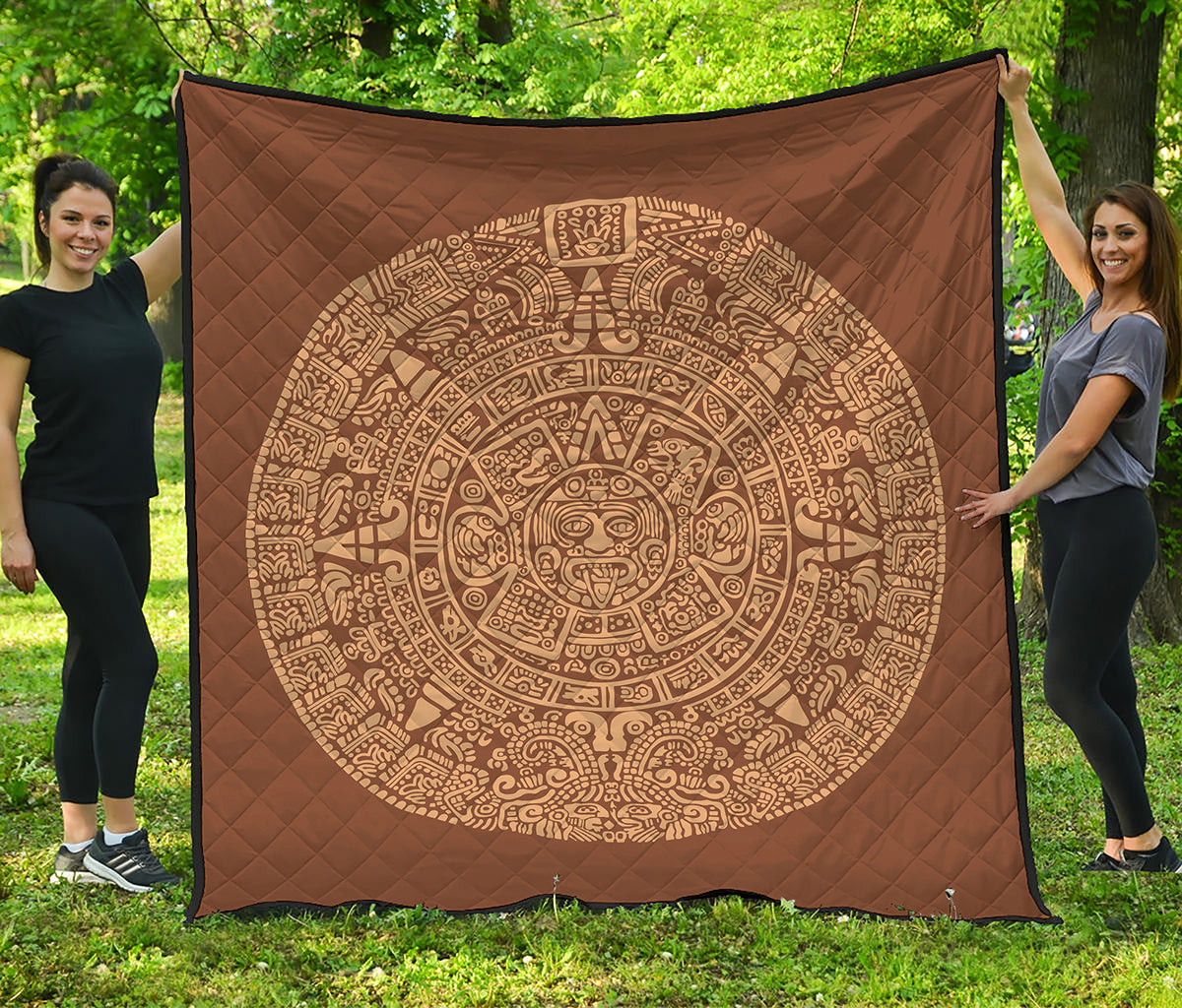 Mayan Calendar Print Quilt