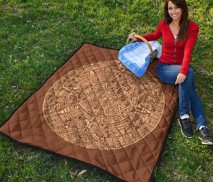 Mayan Calendar Print Quilt