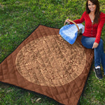 Mayan Calendar Print Quilt