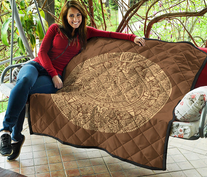 Mayan Calendar Print Quilt